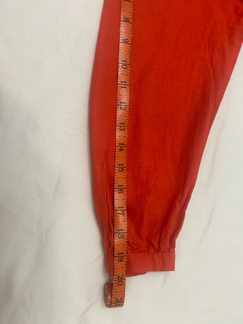 Old Navy Coral Linen Blend Split-Neck Top - Picture 8 of 8